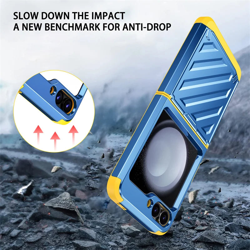 Luxury Armor Plating Thin Matte Phone Case For Samsung Galaxy Z Flip 3 4 5 Z Flip 6 Solid Candy Color Hard Shockproof Back Cover