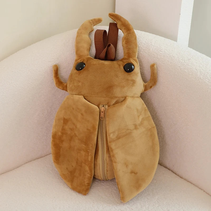 Creative Beetle Plush Backpack Soft Insect Stuffed Bag