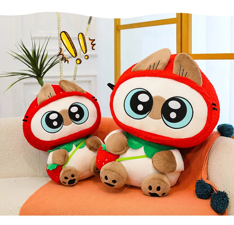 Kawaii Siamese Cat Plush Stuffed Doll Pillow Toy