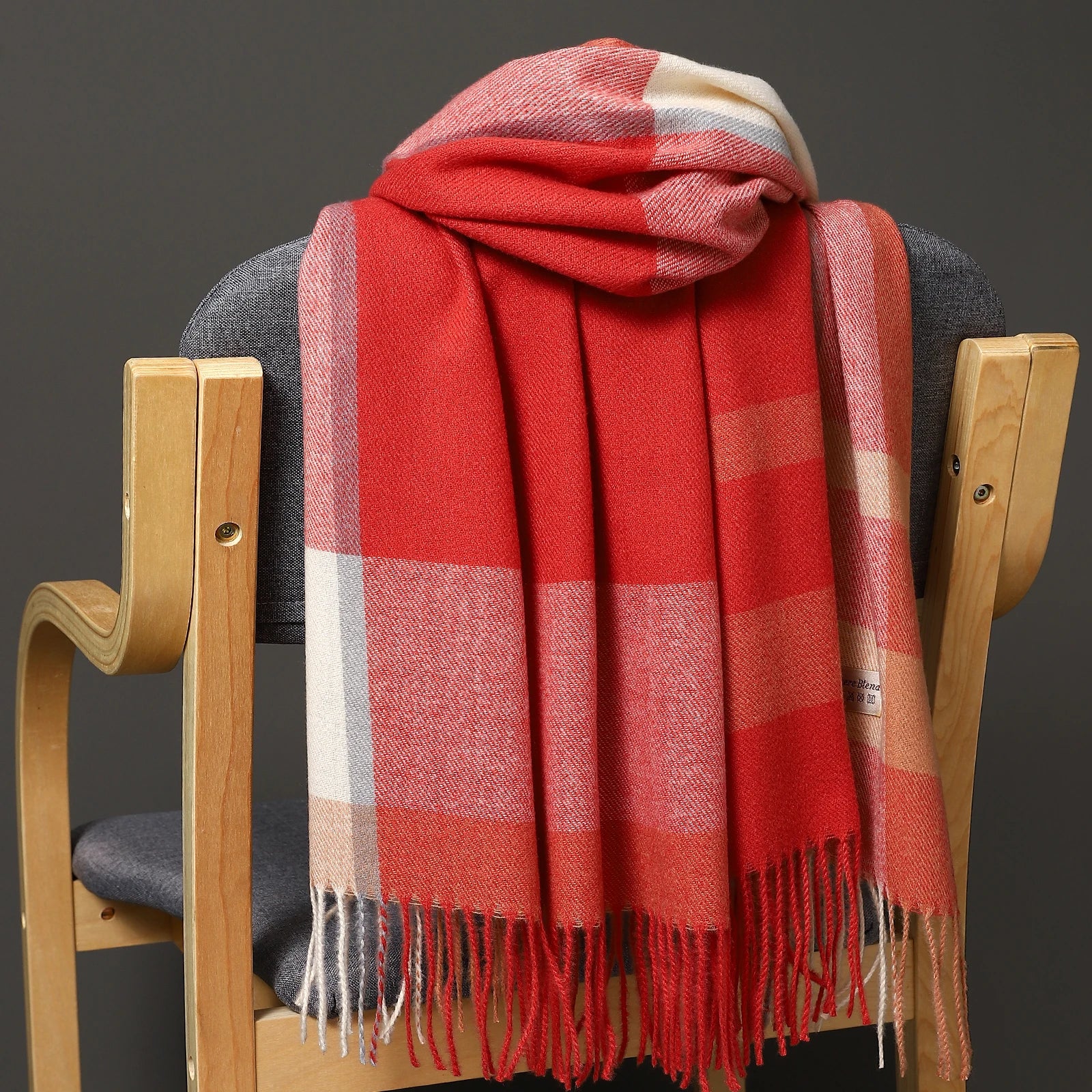 Autumn Winter Warm Cashmere Scarf Dot Pattern Long Tassels Women Thicken Wrap Shawl Lady muffler Wool Pashmina