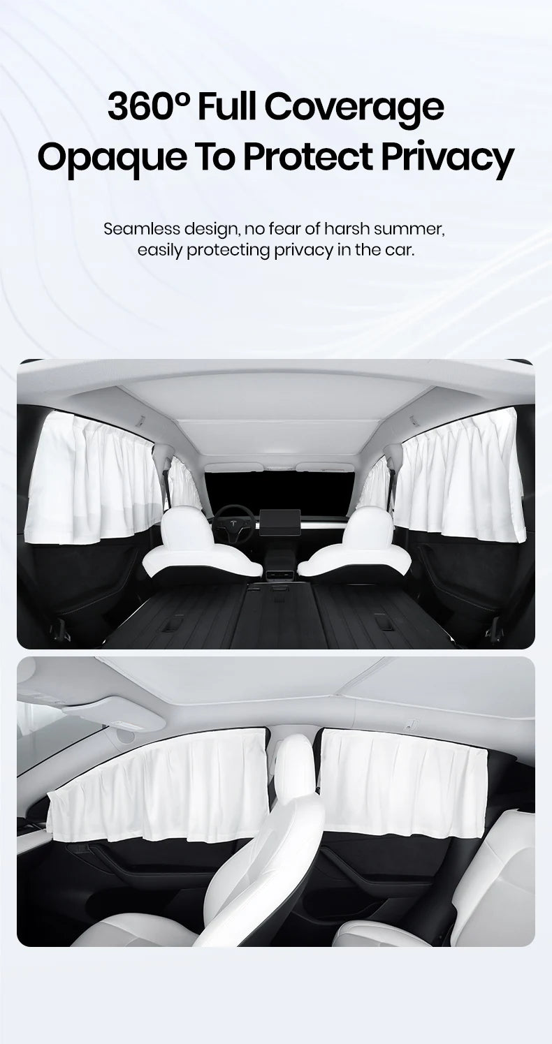 Ice Crystal Side Window Privacy Sunshade Set for Tesla Model 3 Y YL Highland Front and Rear Windshield Cover