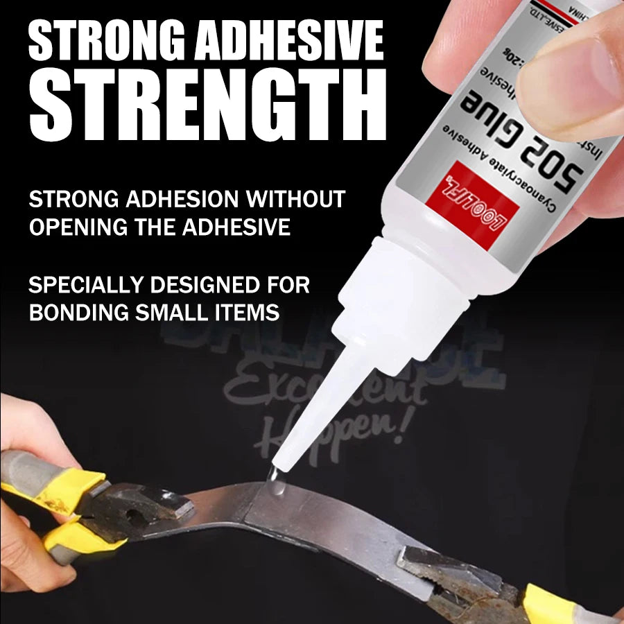 1-5pcs 502 Super Glue Instant Quick-drying Cyanoacrylate Adhesive Leather Rubber Wood Metal Strong Bond Liquid Glue Tool