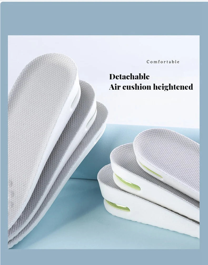 1Pair Height Increase Insole for Feet Sports Air Insoles Comfort Plantar Fasciitis Shoes Inserts Shock Absorbing Shoe Pads