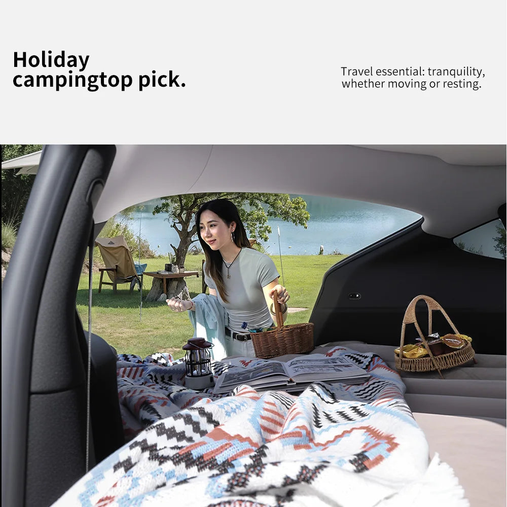 Self Inflating Car Mattress for Tesla Model Y Juniper 2021 2026 Inflatable Travel Camping Bed