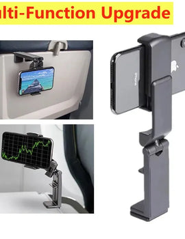 Airplane Phone Holder Stand Cell Mobile Portable Travel Mount Desk Flight Foldable Rotatable Selfie Holding Train Seat Support