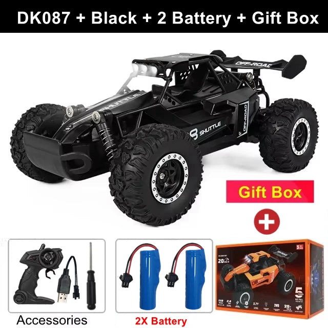Remote Control Car RC Drift Racing 1:16 Vehicle Off Road Alloy 2.4G Radio High-Speed Trucks With LED Light Climbing Gift Toy