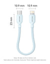 17cm Short USB Type C Cable 3A 27W Lightning Cable for iPhone 14 13 12 Power Bank Cable Fast Charging Data Cable