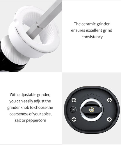 Electric Automatic Mill Pepper And Salt Grinder With LED Light  Adjustable Coarseness Produced By Xiaomi Partner Manufacturers