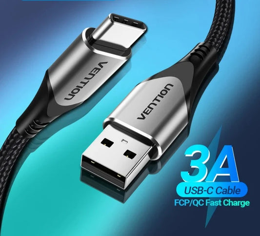 USB Type C Cable for Samsung Poco S21 3A Fast Charging USB C Charger Date Wire for Xiaomi Redmi Note 8 Type-C Cabo Cable