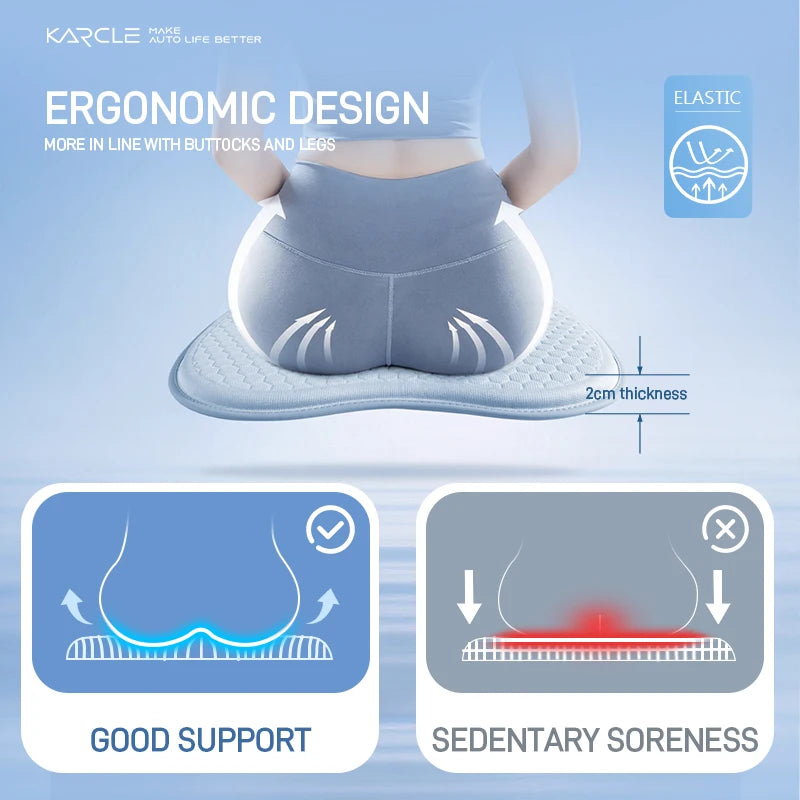 Summer Car Seat Covers TPE Cold Gel Seat Pad 3D Honeycomb Cool Seat Cushion Anti-Slip Auto Seat Covers Cooling Seat Mat