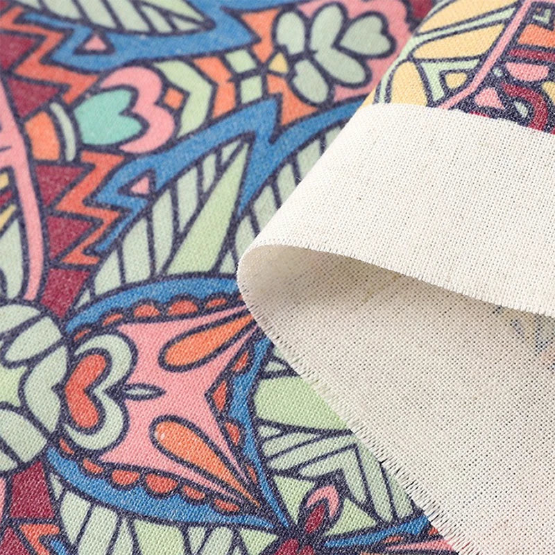 1/2/3/5M ethnic style linen canvas fabric for home textile DIY handmade sewing accessories sofa tablecloth by the meter