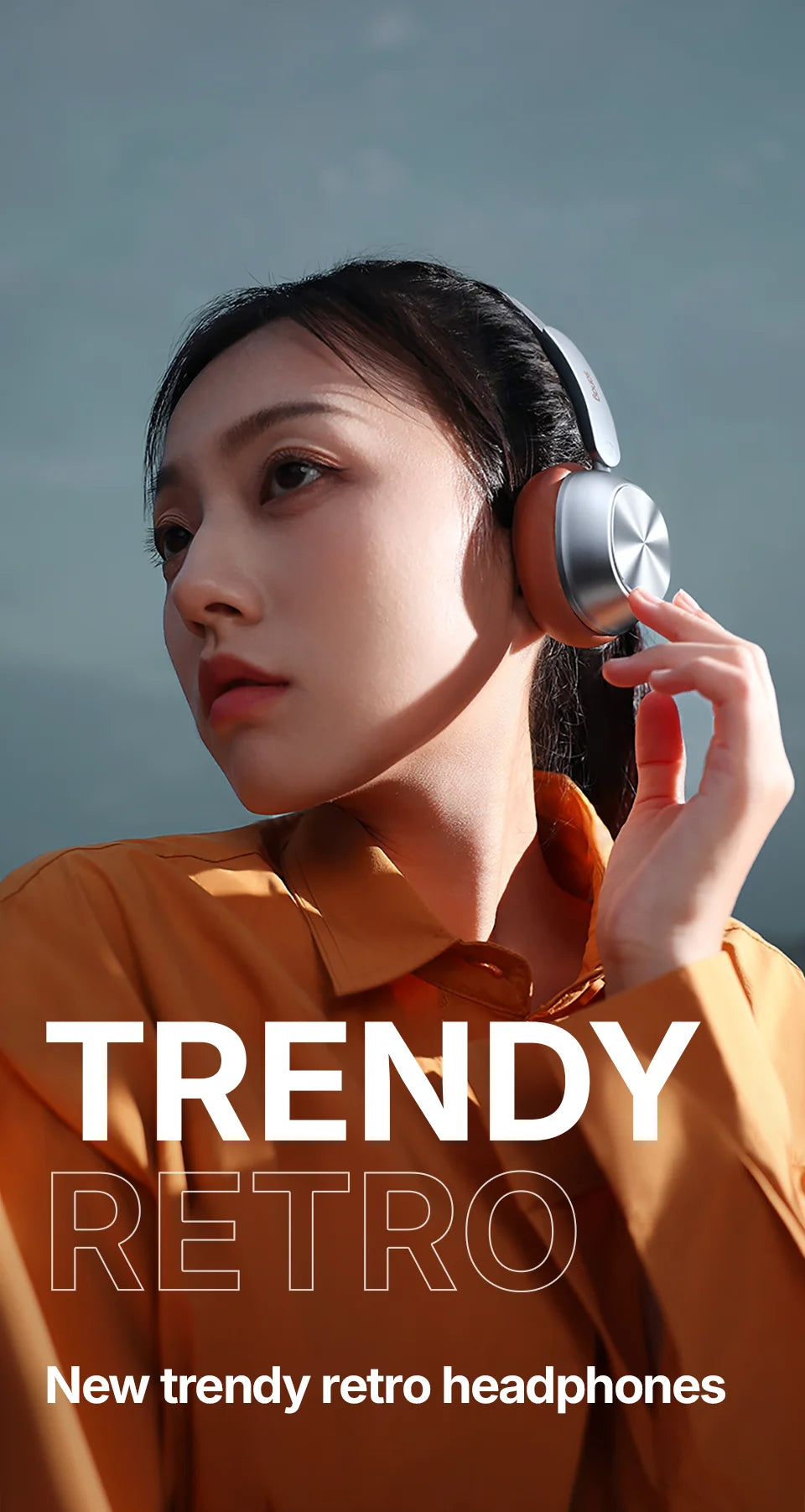 D20S Retro Headband Headphones Bluetooth 5.4 Sport Earbuds HiFi Sound Noise Cancelling Headband Earphones for Running