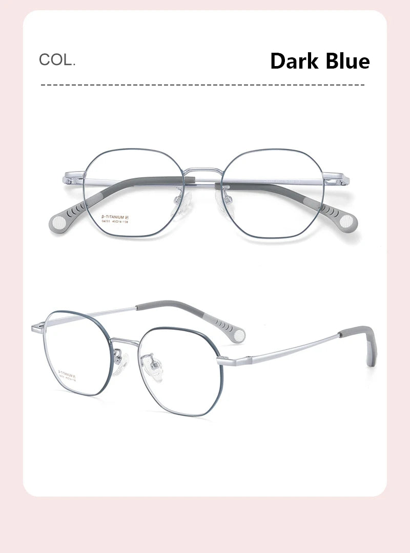Kids Polygon Pure Titanium Eyeglasses Frame