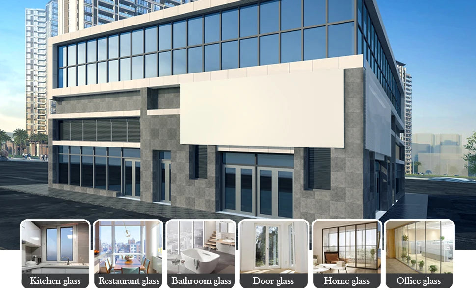 One Way Mirror Window Film Privacy Self-Adhesive Anti UV Heat Control Reflective Window Tint for Home Office Vinyl Silver