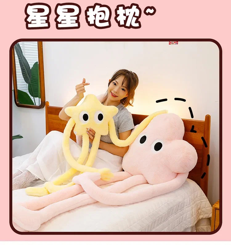 150cm Cushion Star Pink Coal Ball Plush Doll Sofa, Bedroom, Pillow, Funny Cushion Pillow Sofa Pillow Home Decoration Cute Pillow