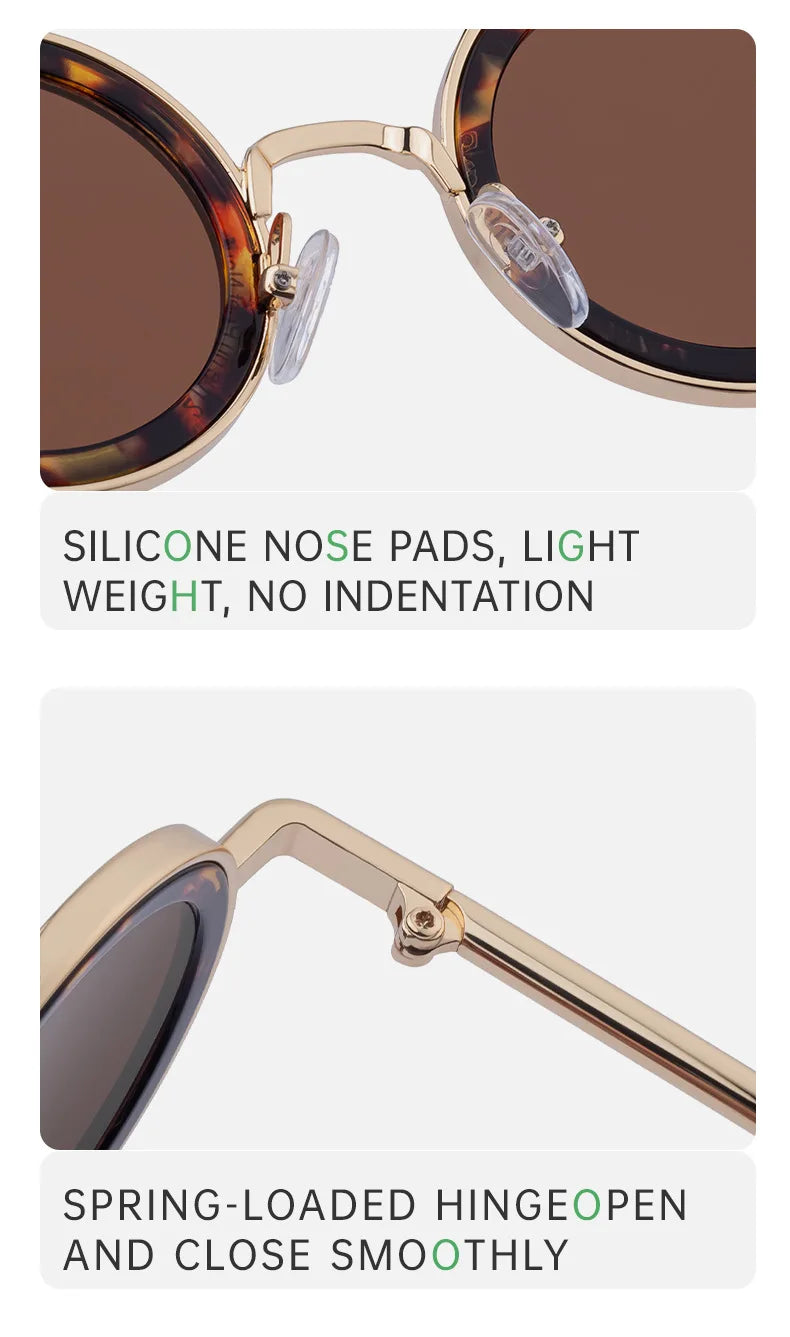 Round Steampunk Sunglasses With UV400 Protection