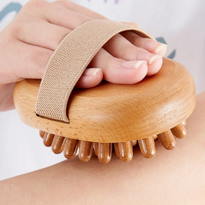 Body Anti Cellulite Brush Soothing Wooden Essential Oil Spa Air Cushion Massage Hair Comb Scalp Massage Brush Dead Skin Remover