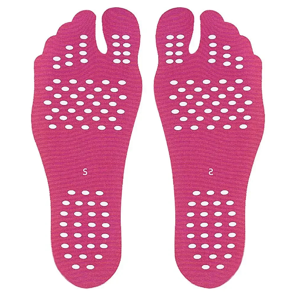 Beach Foot Pads Barefoot Adhesive Invisible Shoes Stick on Foot Pad Stickers Stick on Soles Anti-Slip Waterproof Foot Care Tool