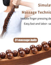 Guasha Wood Stick Tool Wood Therapy Massage Tool for Body Shaping,31 Beads Back Massage Roller Stick,Lymphatic Drainage Massager