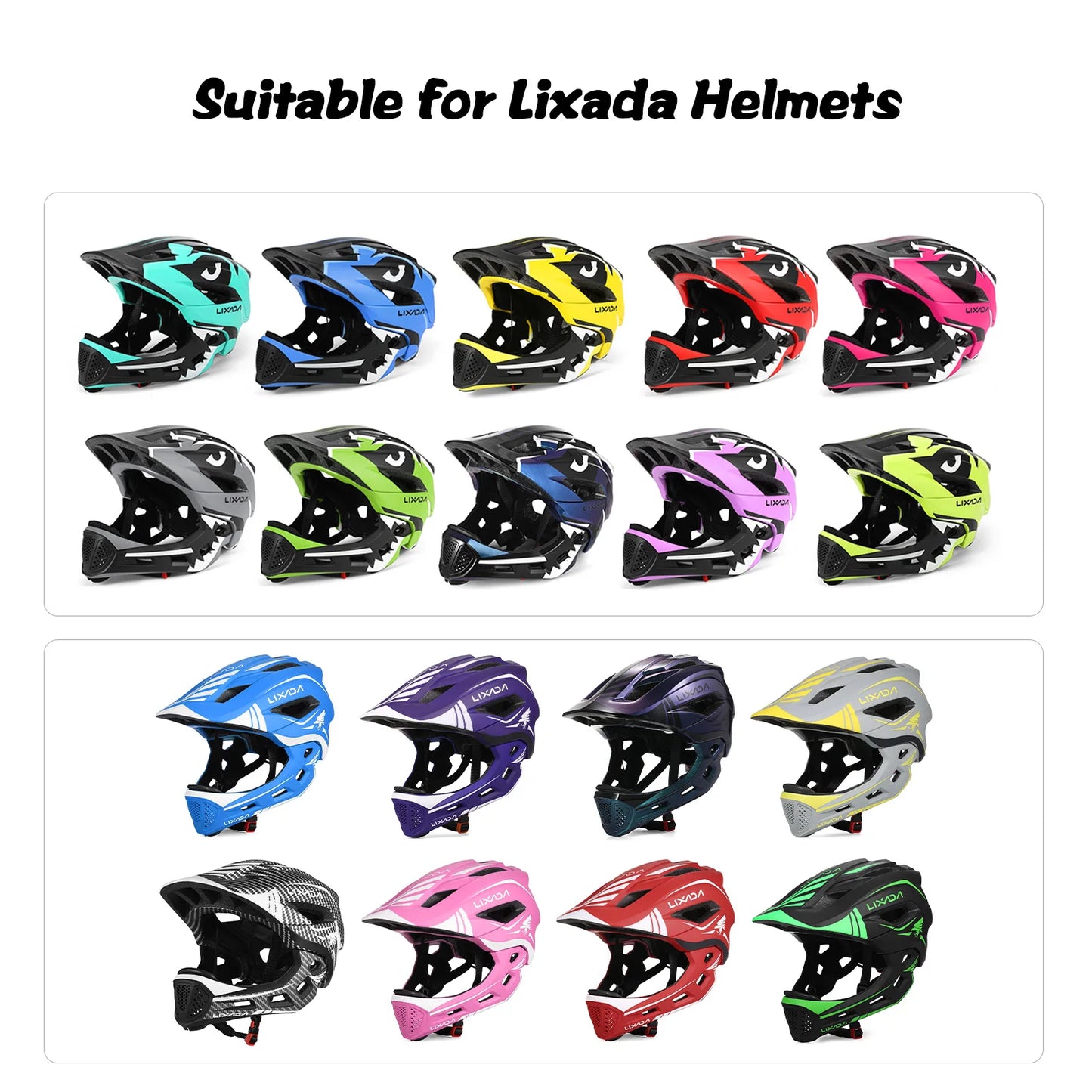 Kids Detachable Full Face Cycling Helmet For Bike Skateboard And Roller Skating