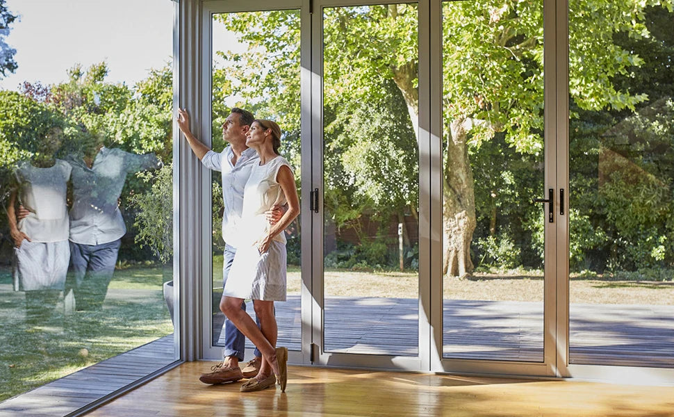 AFDB One Way Window Film, Mirror Effect Tint Glass Covering for Home Office,Reflective Heat Control Anti UV Glass Door Sticker