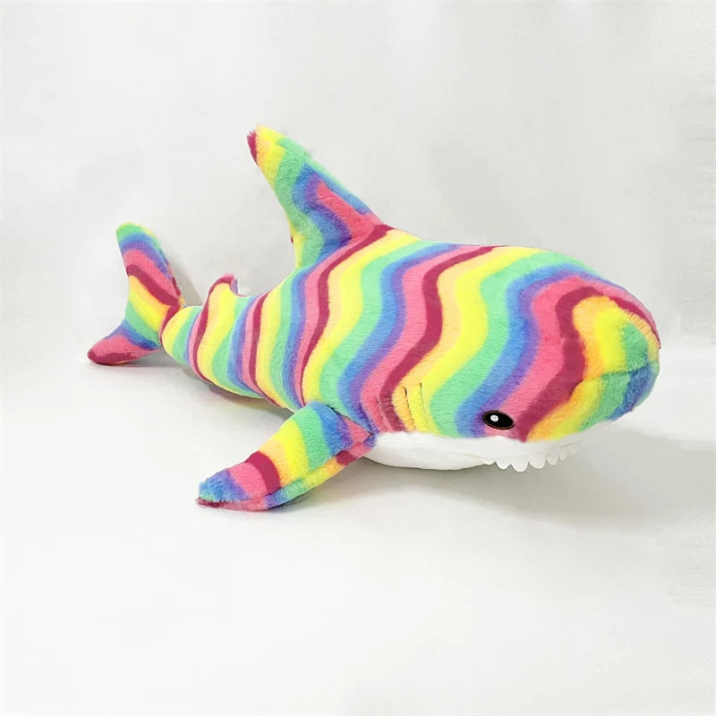 Colorful Shark Plush Stuffed Animal Soft Fish Pillow