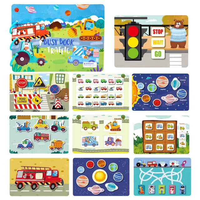 Montessori  Busy Book My First Quiet Book Paste Learning Educational Toys Books  Matching Game Toys for 1 to 3 Y