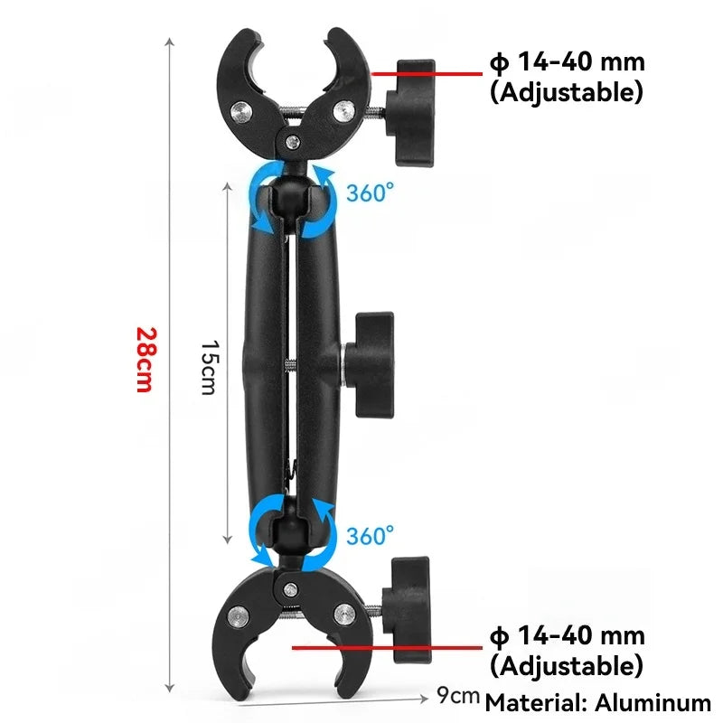 Action Camera Bicycle Motorcycle Handlebar Mount Selfie Stick Bracket