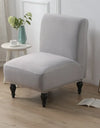 Stretch Armless Accent Chair Cover Single Short Back Sofa Covers Solid Color Anti-dirt Chair Slipcover Removable Sofa Protector
