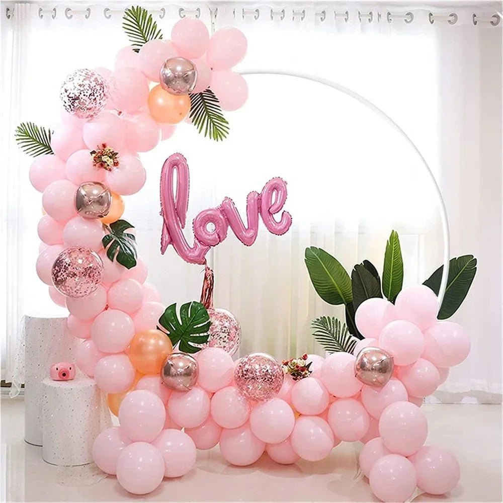 Wedding Iron Ring Arch Decoration Birthday Party Decorative Backdrop Balloon Support Kit  Shower Decor Festive Party Props