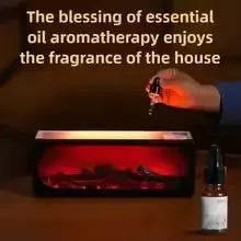 Simulated fireplace charcoal fire humidifier with Bluetooth stereo multifunctional aromatherapy silent fog air humidifier home