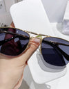 Blue Cat Eye Sunglasses Women Rimless Fashion Glasses Sunglasses