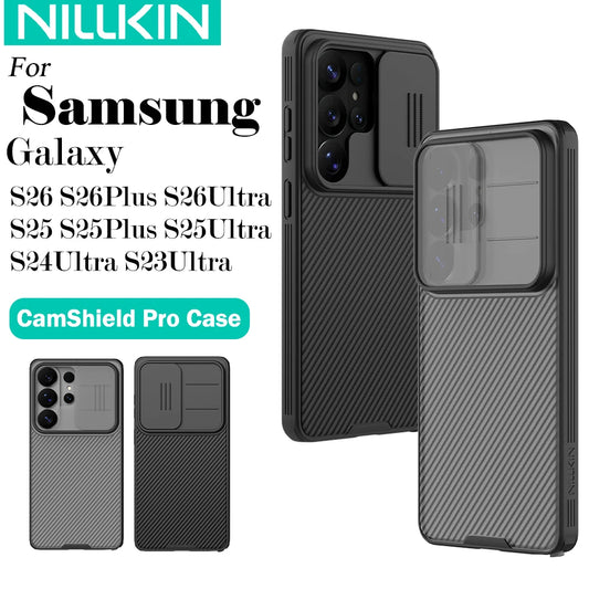 CamShield Pro Slide Camera Cover Case for Samsung Galaxy S26 Ultra / S26 Plus / S25 Ultra / S24 Ultra – PC + TPU Full Protection Cover
