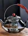 Kung Fu Tea Set Beam Glass Teapot Pottery Stove Tea Water Separation Tea Pot Cooking and Steaming Dual Purpose Tea Kettle