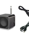 Rechargeable Portable radio FM portable mini radio Mini High Bluetooth Portable Voice Suitable for computer cell phone MP3 music