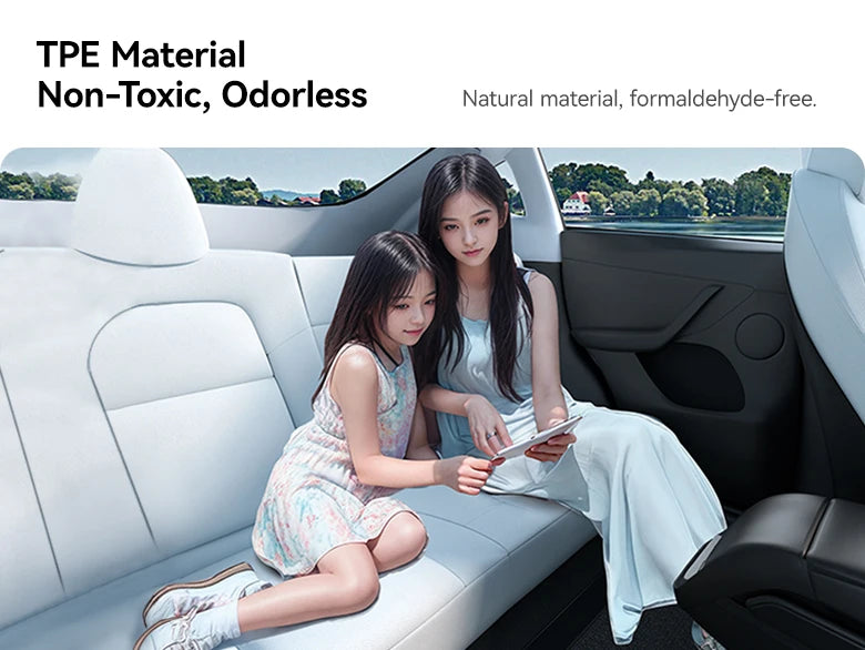 TPE Floor Mat Set for Tesla Model Y Juniper 2025 Right Hand Drive Waterproof Anti Slip Trunk and Interior Liner