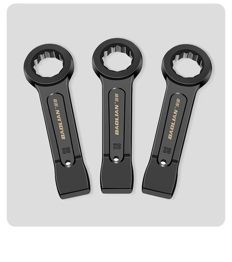 Heavy-duty  Box End Wrench, Single-head Opening Straight Handle Box End Wrench, for Auto Repair 24/30/32/36/41/46/50 Wrench Tool