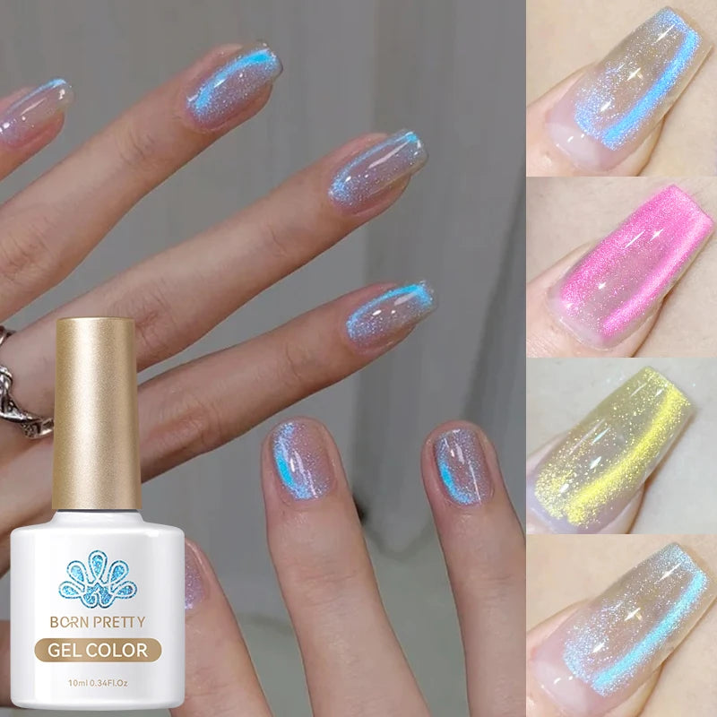 10ml Auroras Cat  Gel Tears of Angels Crystal Shining Like A Fairy Tale Soak Off UV Gel Nail Art Varnish