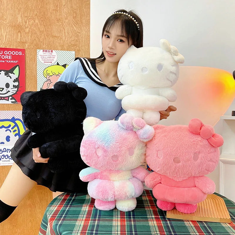 Sanrio Style Tie Dye Plush Doll Pillow Soft Stuffed Toy