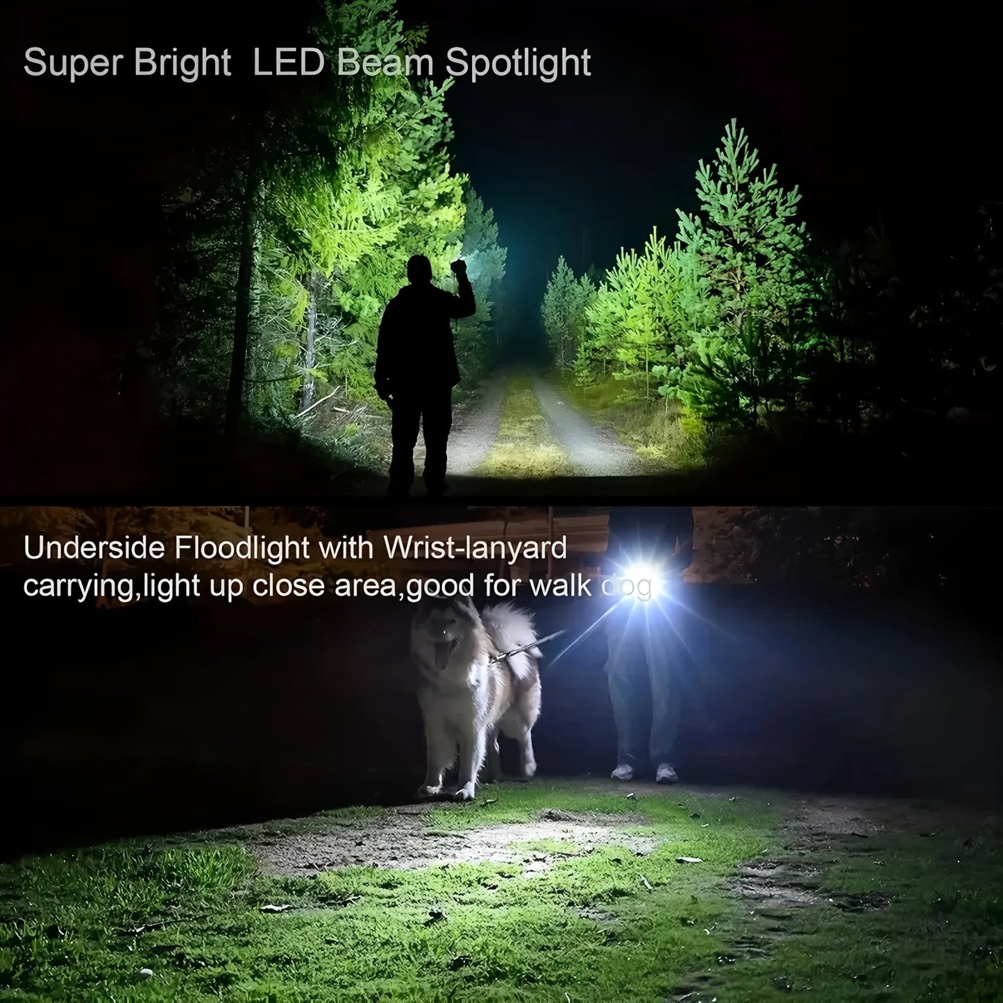 12W Diving Flashlight Rechargeable Underwater LED Torch