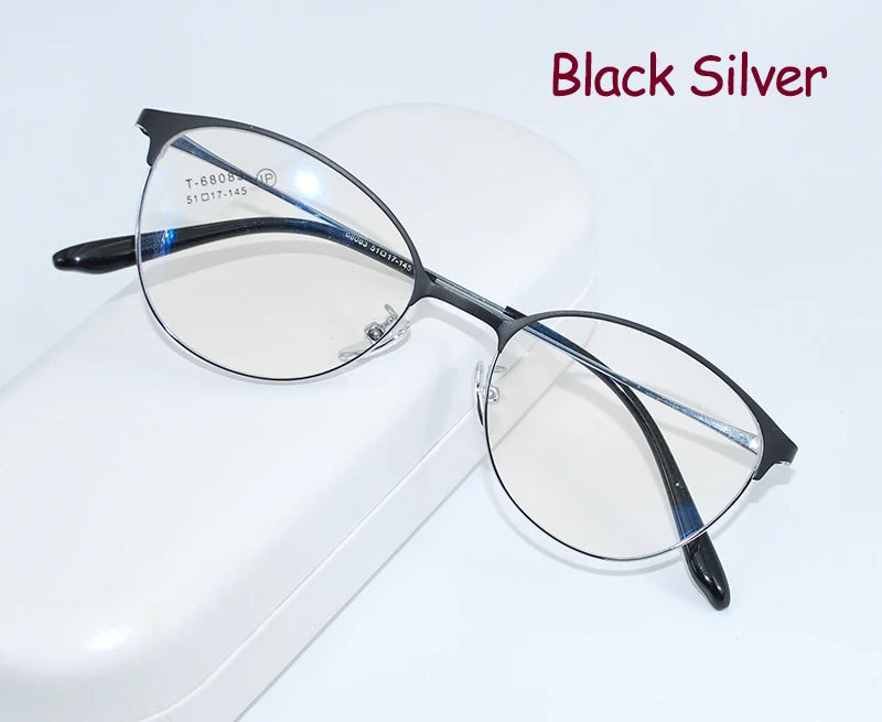 Retro Cat Eye Butterfly Eyewear Ultra Light Alloy Spectacle Optical Prescription Glasses Frames