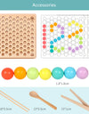 Montessori Early Education Baby Hand Movement Training Color Cognition Bead Clipping Wooden Toys for Children Game