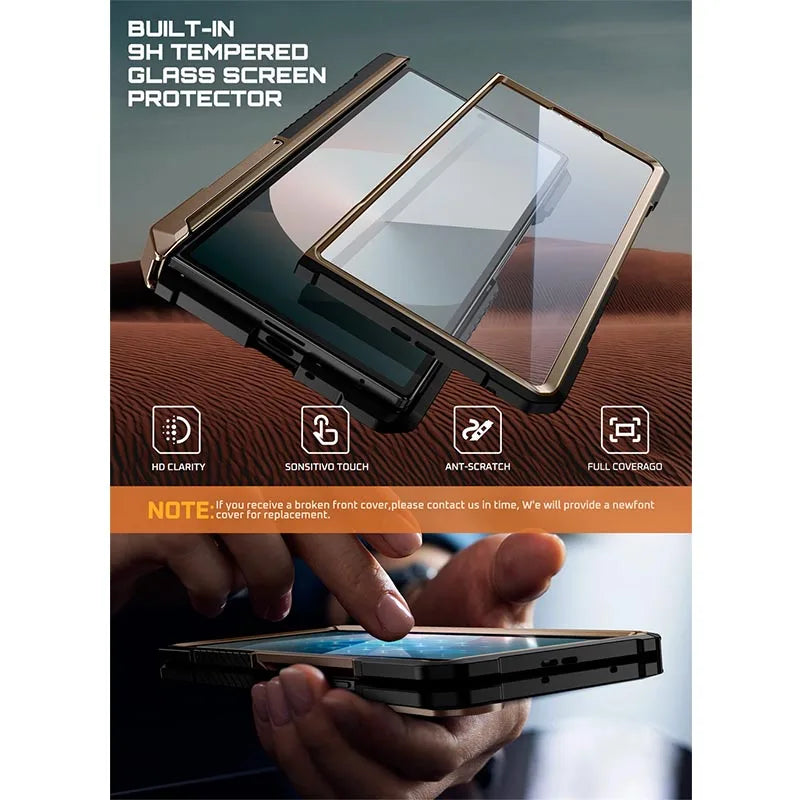 For Samsung Galaxy Z Fold 7 Case UB Grip Anti-Scratch Heavy Duty Rugged  Phone Case with Screen Protector