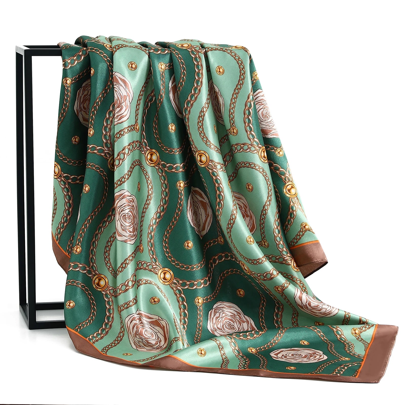 Square Women Scarves Silk Office Ladies Hair Neck Bandanna Headband Foulard Headcloth Muslim Headscarf Female muffler