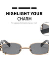 Sunglasses Fashion Rectangle Mens Womens Steampunk Sunglasses UV400 Outdoor Riding Fishing Party Glasses