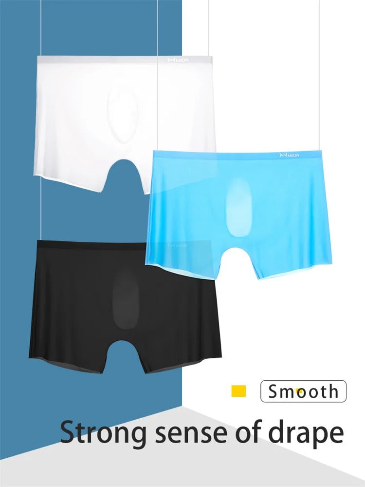 3-Pack Men's Ice Silk Underpants – Lightweight & Cool