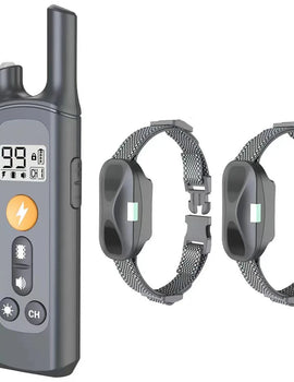 Electric Remote Control Dog Trainer Bark Stopper Electronic Shock Collar Rechargeable Waterproof Pet Dog Barking Prevention