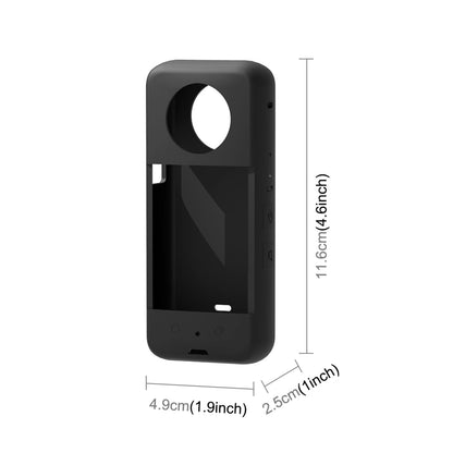 For Insta360 One X3 PULUZ Silicone Protective Case with Lens Cover For Insta360 One X3 Sports Action Camera Case Cover