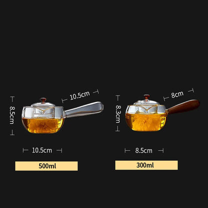 Glass Teapot Regimen Steaming kettle Heatable Borosilicate  with Handle Herbal Flower tea pot Kettle health 300ml/500ml