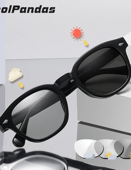Photochromic Polarized Retro Round Sunglasses for Women